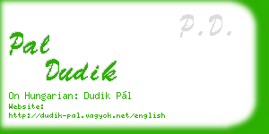 pal dudik business card